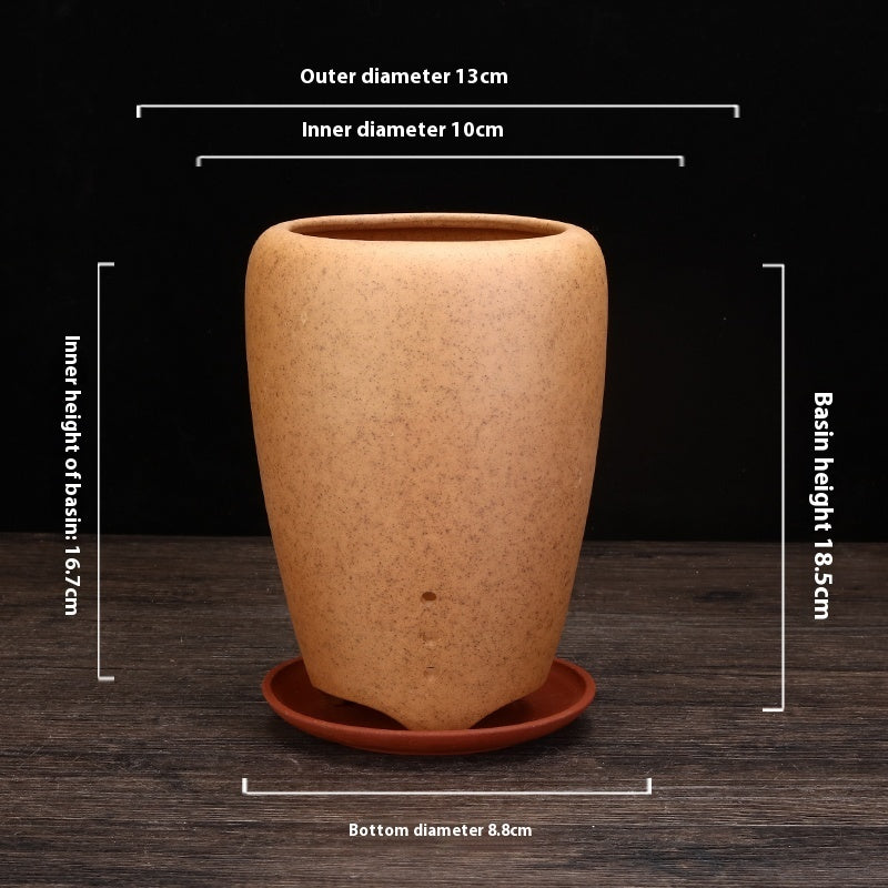 Firewood Purple Sand Orchid Pots Bamboo Basin Breathable Bonsai